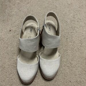 TOMS Women's Cream Espadrille Shoes